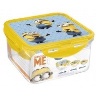 Minions Stor Square Food Containers, Yellow Blue